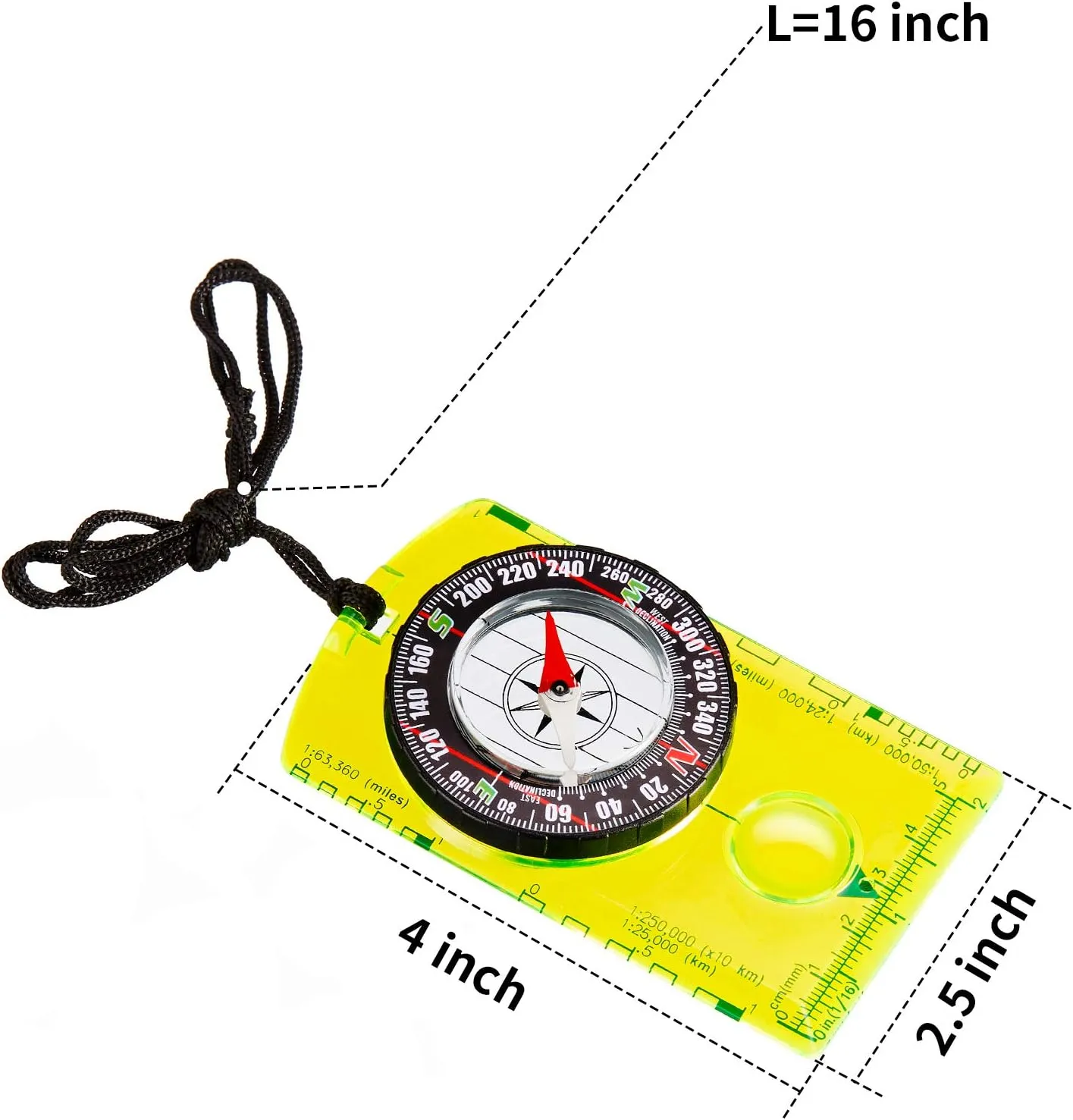6 Pieces Orienteering Compass Hiking Navigation Backpacking Compass Map Reading for Scout Outdoor Camping Survival Gifts