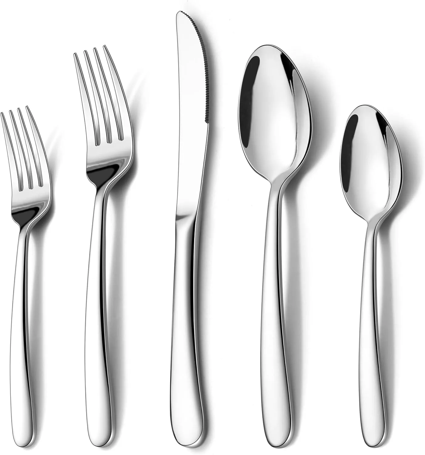 60 Piece Heavy Duty Silverware Cutlery Set for 12 Stainless Steel Flatware Set