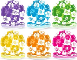 60Pcs Hibiscus Party Paper Plates for Summer Hibiscus Party Decorations 7in Hawaiian Dessert Plates Disposable Tableware Dinnerware Set for Summer Beach Birthday Party Decoration Pool Party Supplies