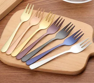 7 Pcs Colorful Fruit Dessert Fork Set