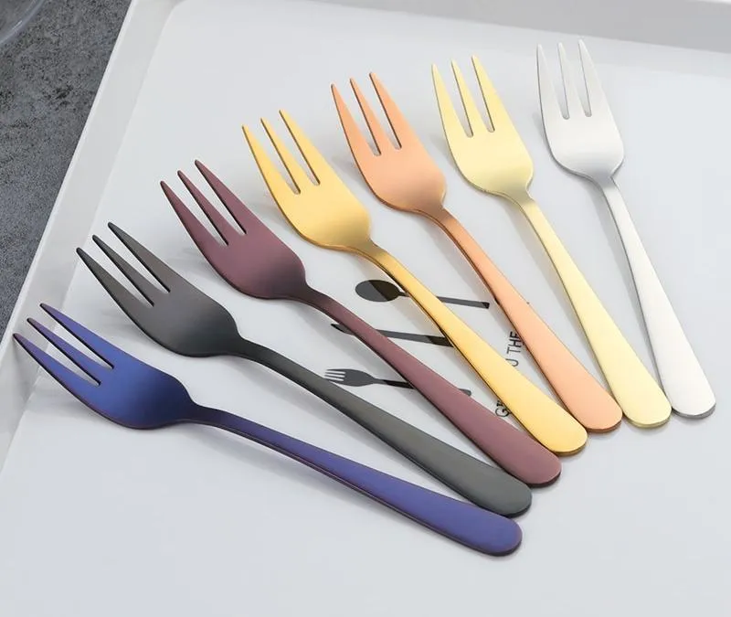 7 Pcs Colorful Fruit Dessert Fork Set