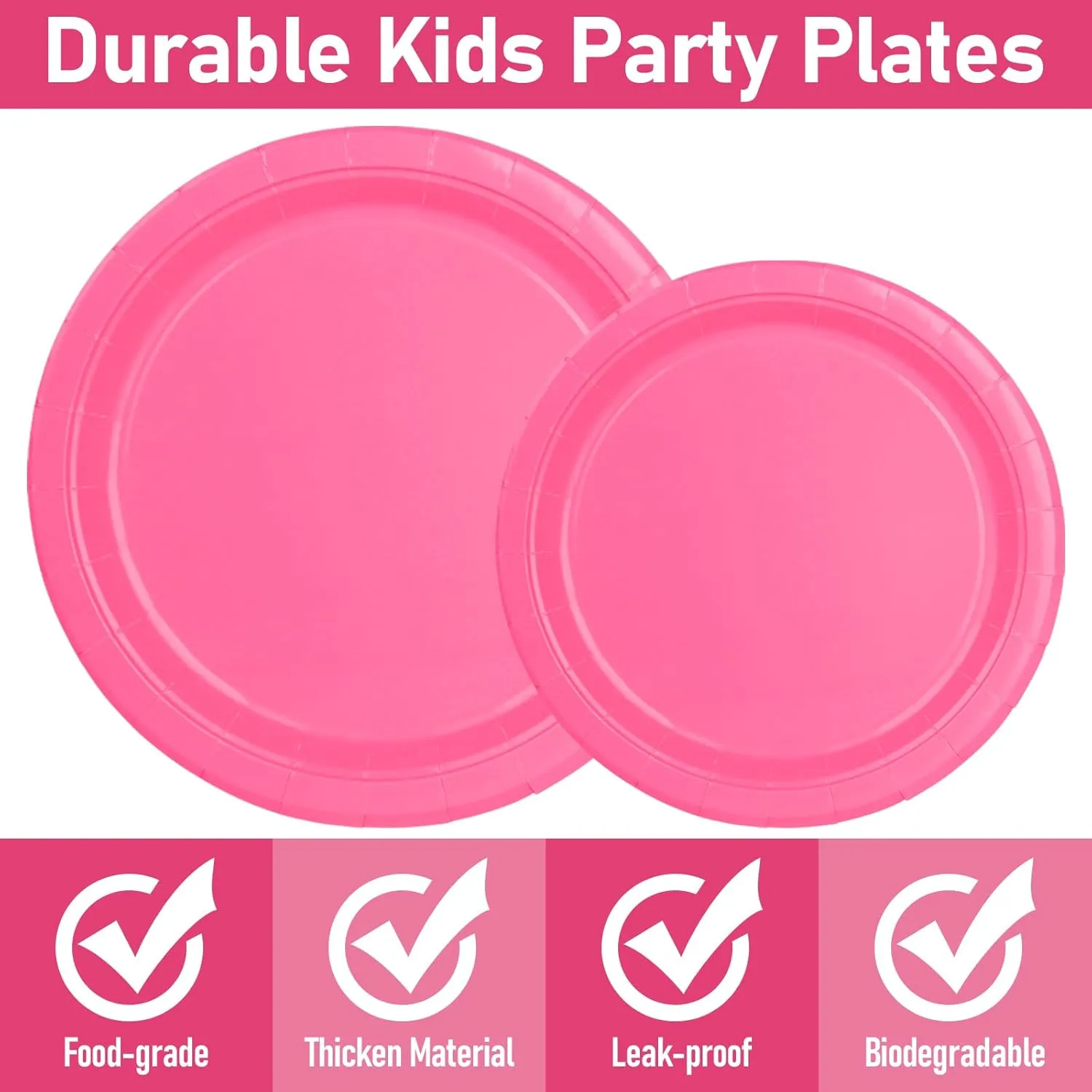 96 Pcs Party Plates, Hot Red Paper Plates and Napkins, Disposable Tableware Set, Party Supplies for Kids Birthday Baby Shower Wedding Picnic, Serve for 24 Guests