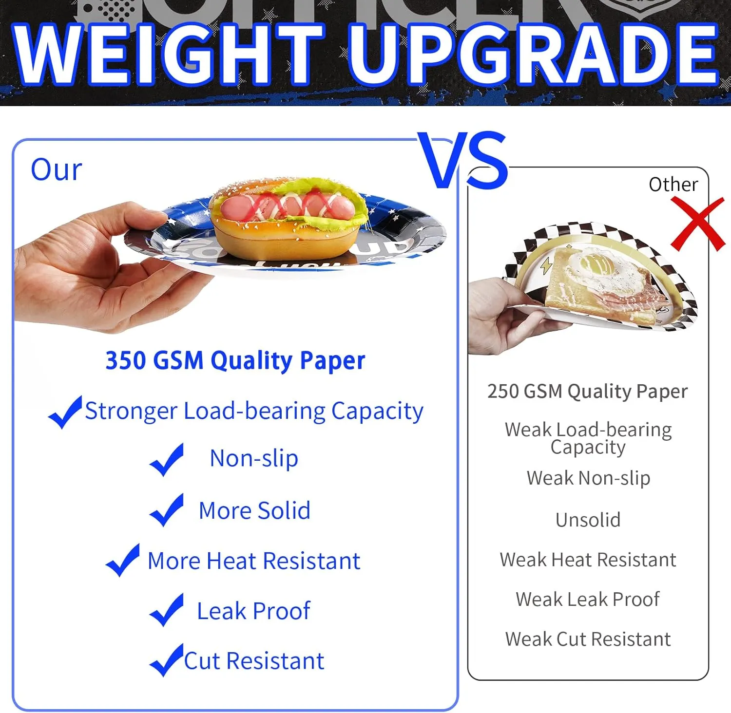 96Pcs Police Academy Graduate Party Supplies We Are So Proud Of You Police Theme Plates and Napkins Congrats Officer Party Decorations for Police Retirement Grad Graduation Promotion Party Serves 24