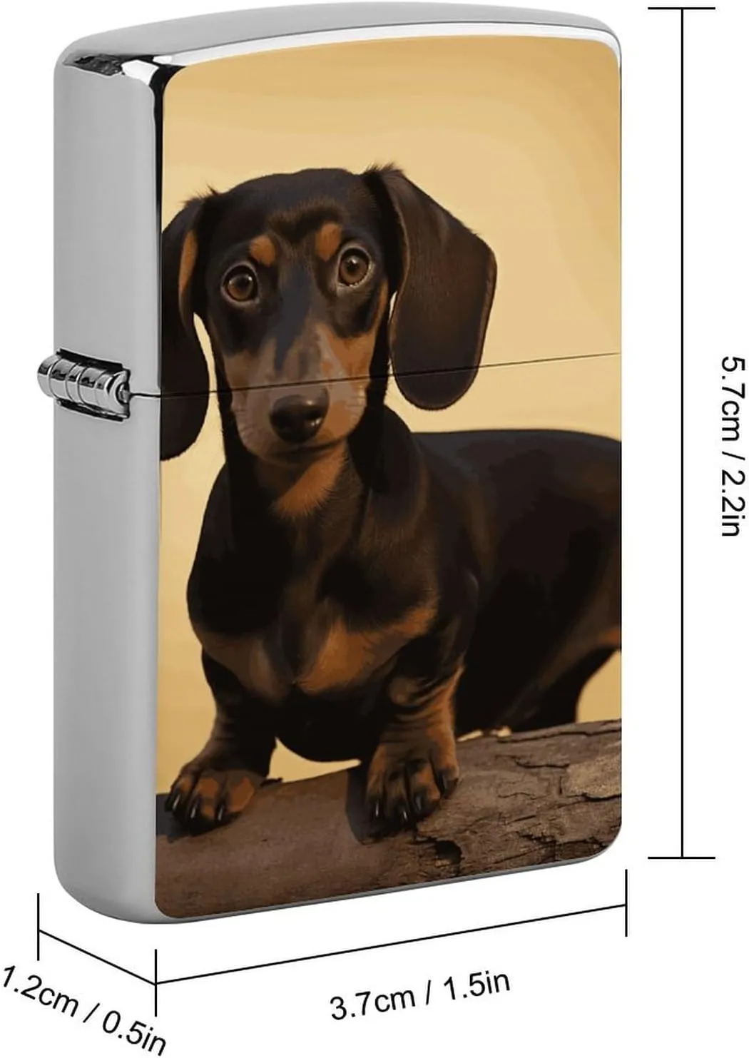 A Cute Dachshund Lighter Case Waterproof Lighter Sleeve Lighters Protective Cover with Graffiti Design