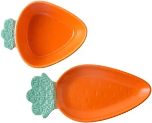 ABOOFAN 1 Set Carrot Cutlery Fruit Plate Multipurpose Food Serving Bowl Easter Day Tableware Carrot Shaped Tableware Ceramic Plate Kitchen Gadgets Ceramic Tableware Orange Ceramics