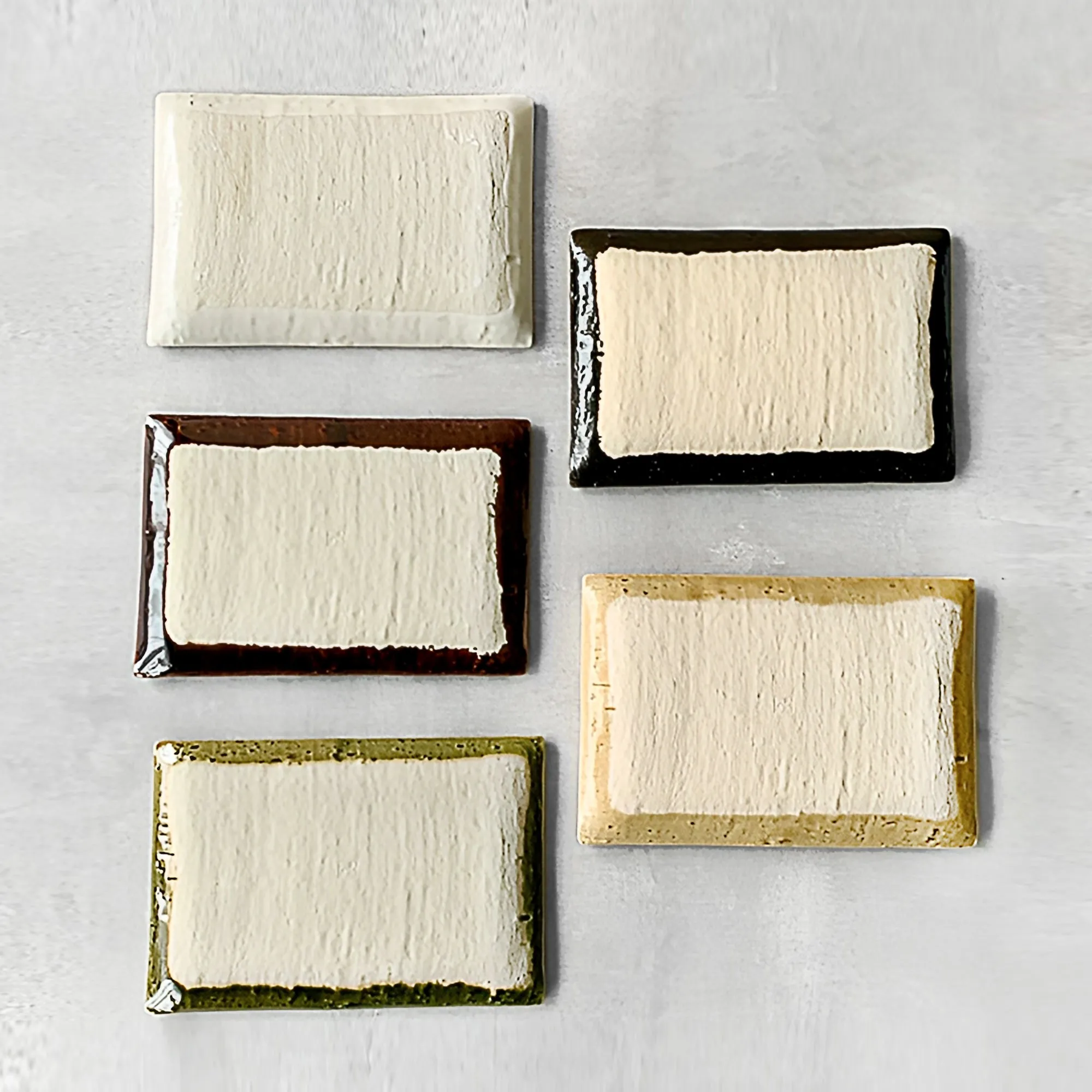 Ajiwai Ceramic Plates Set of 5 With Gift Box Made In Japan