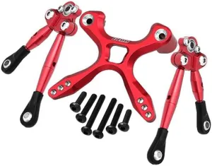 Aluminum Rear Tie Rods with Stabilizer Car Tie Rods for 1/10 Traxxas Ford GT 4-Tec 2.0 83056-4/4-Tec 3.0 93054-4 - 1 Set Red