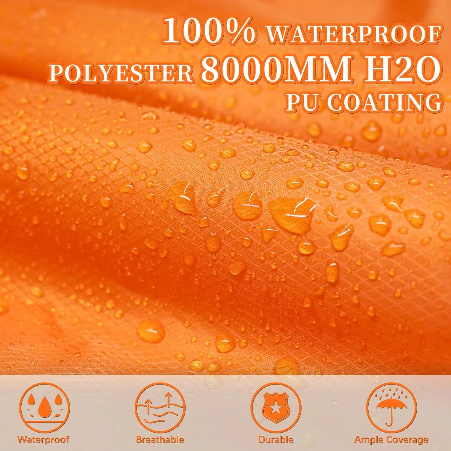 Andake Hooded Rain Poncho for Adults Waterproof Lightweight Raincoat for Men & Women Reusable Rain Ponchos for Cycling