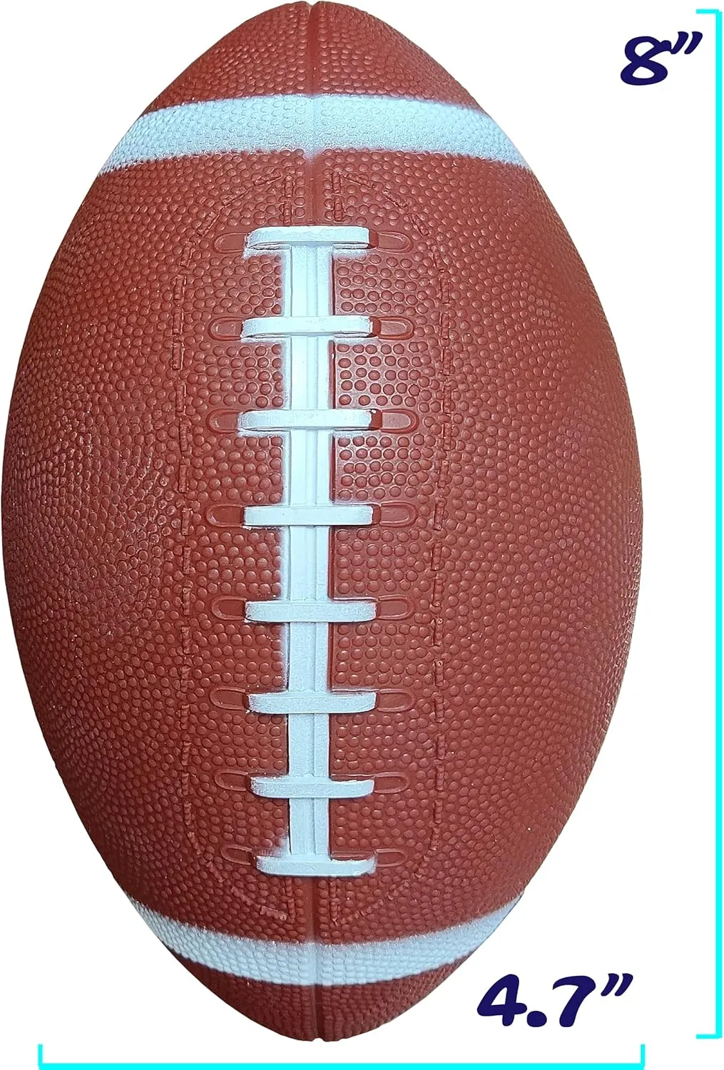 AppleRound 3-Pack 8-Inch Waterproof Footballs for Pool, Beach, & Backyard - Ideal for Water & Land Play - Ball Pump Included, Pee-Wee Junior Size for Kids & Teens