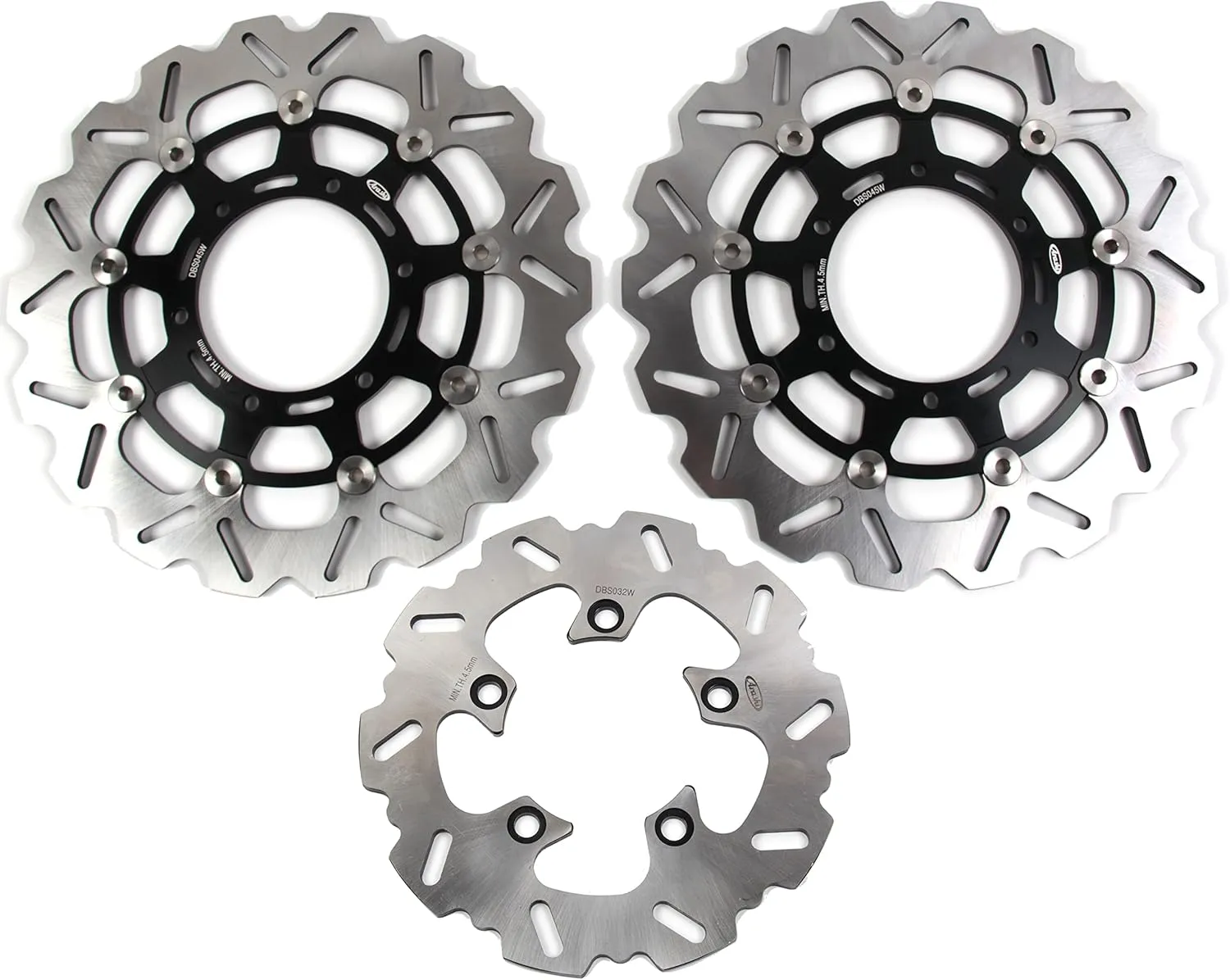 Arashi Front Rear Brake Discs Rotors for Suzuki GSXR 1000 2009-2015 K9 Motorcycle Replacement Accessories GSXR1000 GSX-R1000 GSX-R 1000 Black 2010 2011 2012 2013 2014