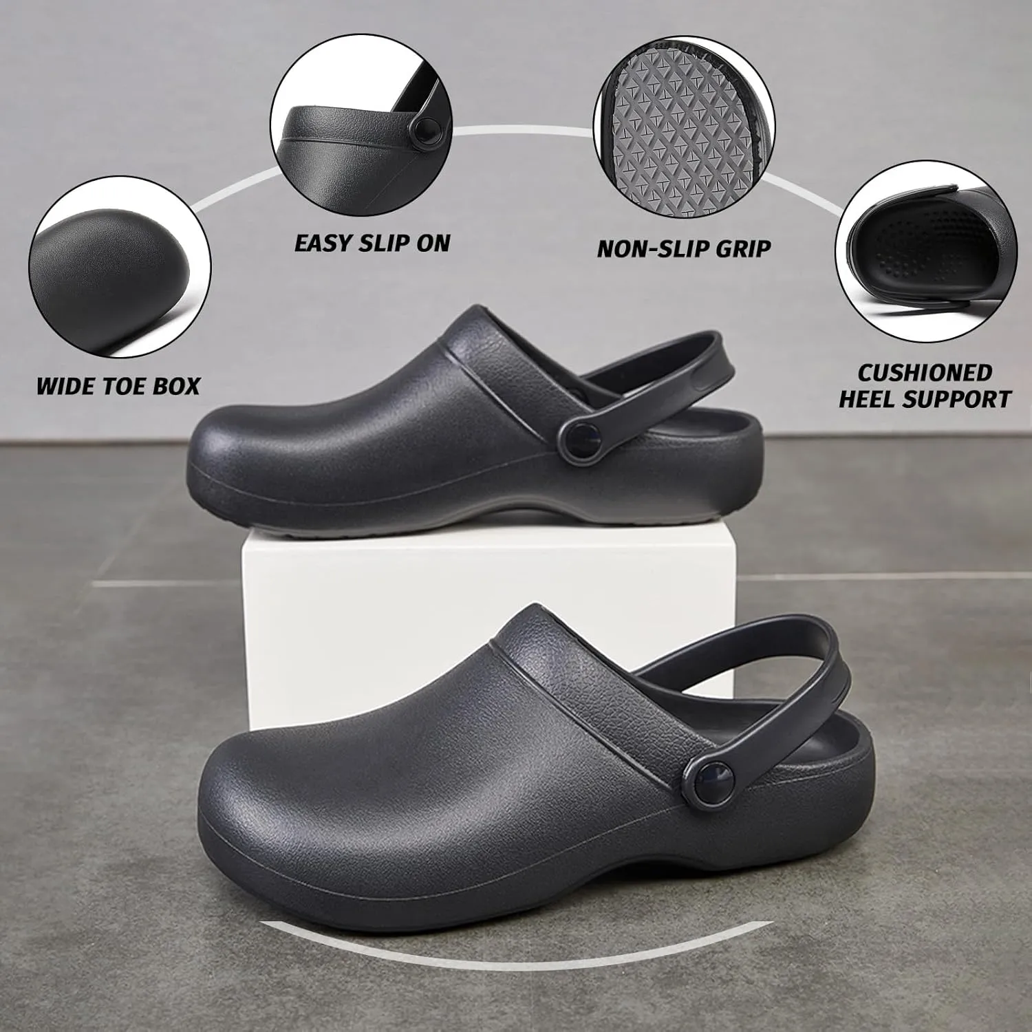 Armadillo Chef Shoes for Men - Slip Resistant, Lightweight & Waterproof Work Shoes for Kitchens, Garden Clogs for Women Waterproof Non-Slip