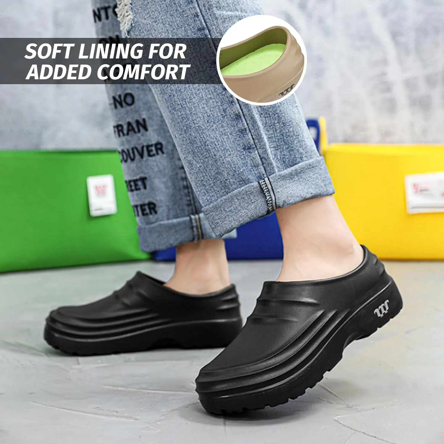 Armadillo Chef Shoes for Men - Slip Resistant, Lightweight & Waterproof Work Shoes for Kitchens, Garden Clogs for Women Waterproof Non-Slip