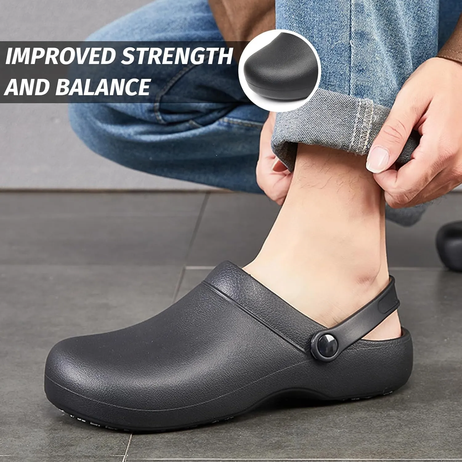 Armadillo Chef Shoes for Men - Slip Resistant, Lightweight & Waterproof Work Shoes for Kitchens, Garden Clogs for Women Waterproof Non-Slip