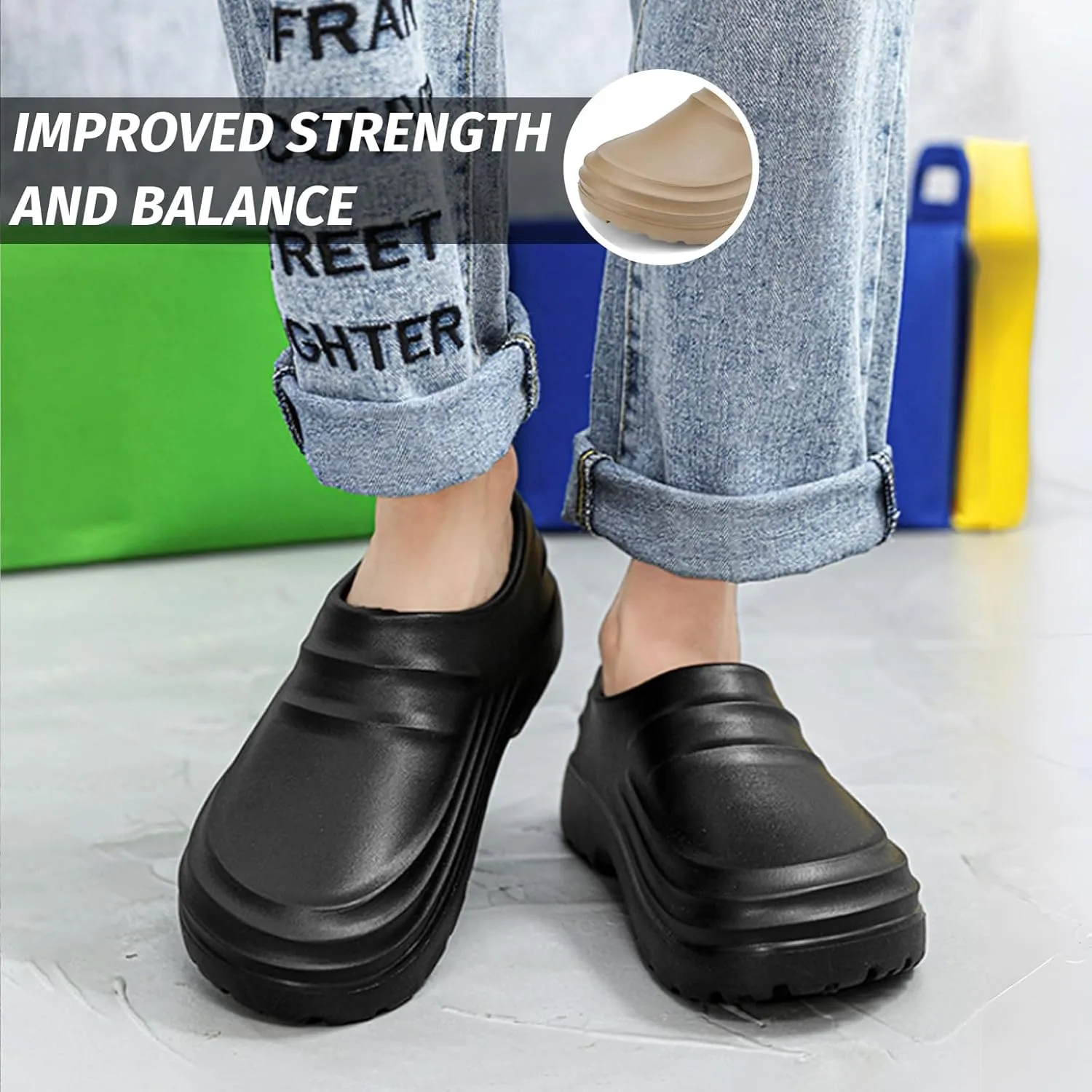 Armadillo Chef Shoes for Men - Slip Resistant, Lightweight & Waterproof Work Shoes for Kitchens, Garden Clogs for Women Waterproof Non-Slip