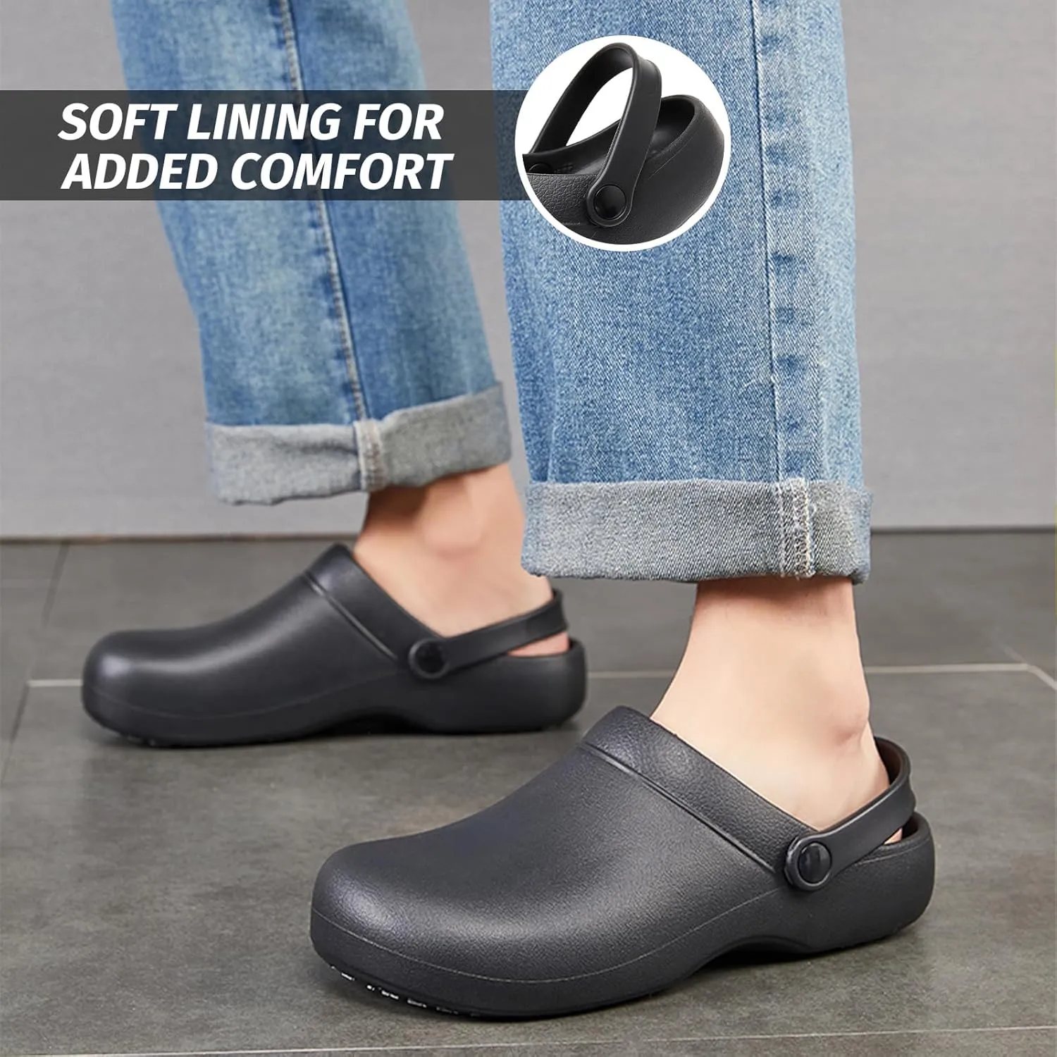 Armadillo Chef Shoes for Men - Slip Resistant, Lightweight & Waterproof Work Shoes for Kitchens, Garden Clogs for Women Waterproof Non-Slip