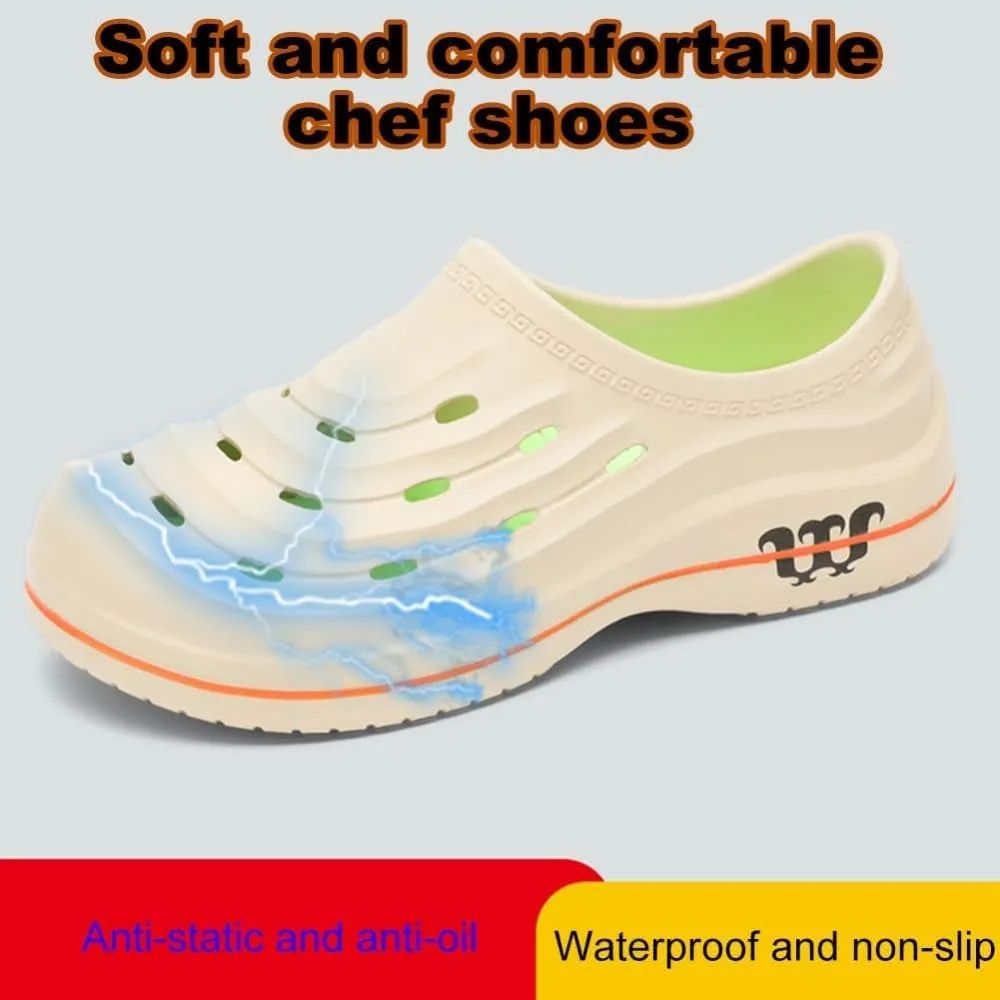 Armadillo Chef Shoes for Men Women,Comfort Lightweight&Waterproof Healthy Clogs,Non Slip Kitchen Garden Nurse Shoess