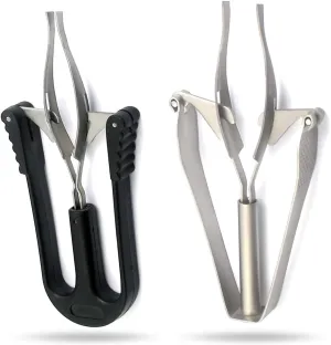 AUTOMATIC EYEBROW TWEEZERS FOR PROFESSIONALS, STAINLESS STEEL (2 PIECES SET)