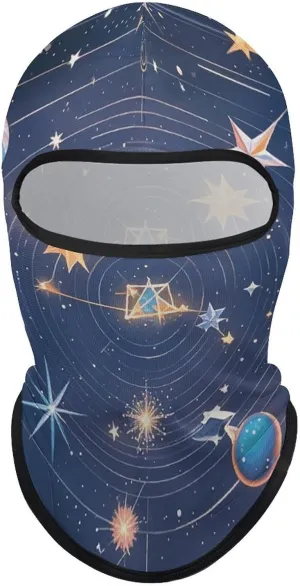 Balaclava Ski Mask Constellations Cosmic Galaxies Windproof Head Mask Full Face Mask Sun Protection Head Cover Cycling Hood Outdoor Sport Cap