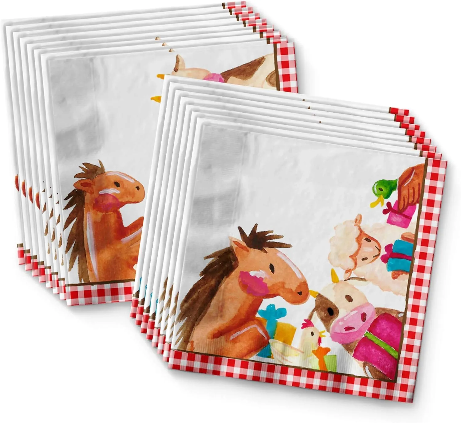Barnyard Farm Animals Vintage Birthday Party Supplies Set Plates Napkins Cups Tableware Kit for 16