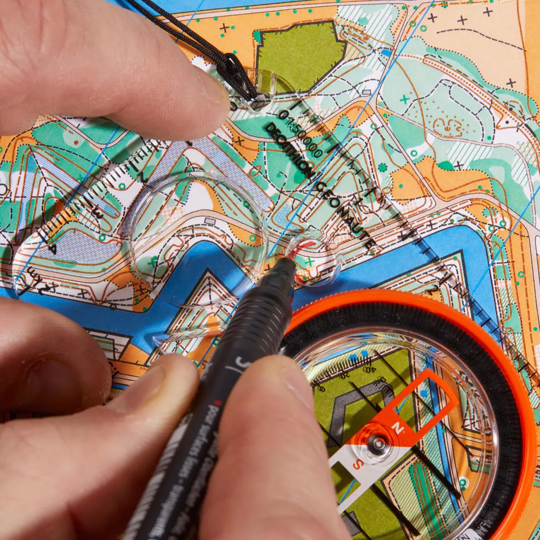 Baseplate Orienteering & Hiking Compass - Explorer 500 Orange