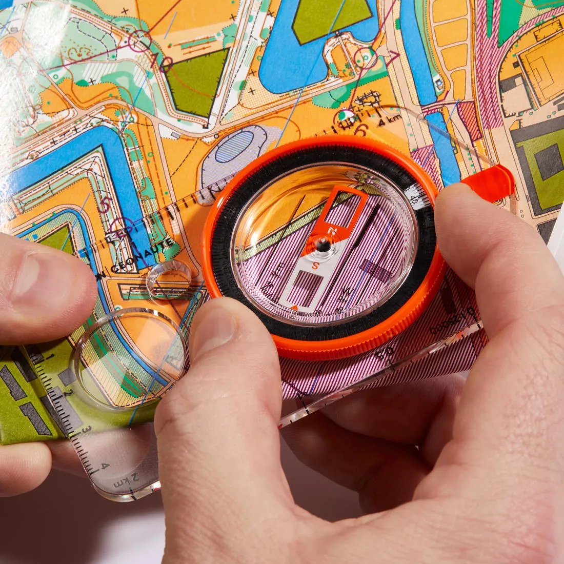 Baseplate Orienteering & Hiking Compass - Explorer 500 Orange