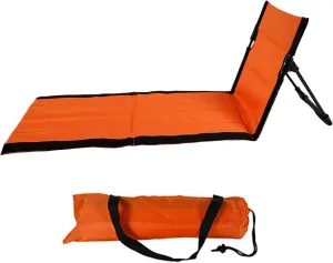 Beach Mat Lounge Chair, Reclining Beach Mat 15x43.3x15.8'' Oxford Cloth Waterproof Foldable Beach Lounge Chair Portable Beach Lounger for Adults Holidays Camping, Beach Lounge Chair