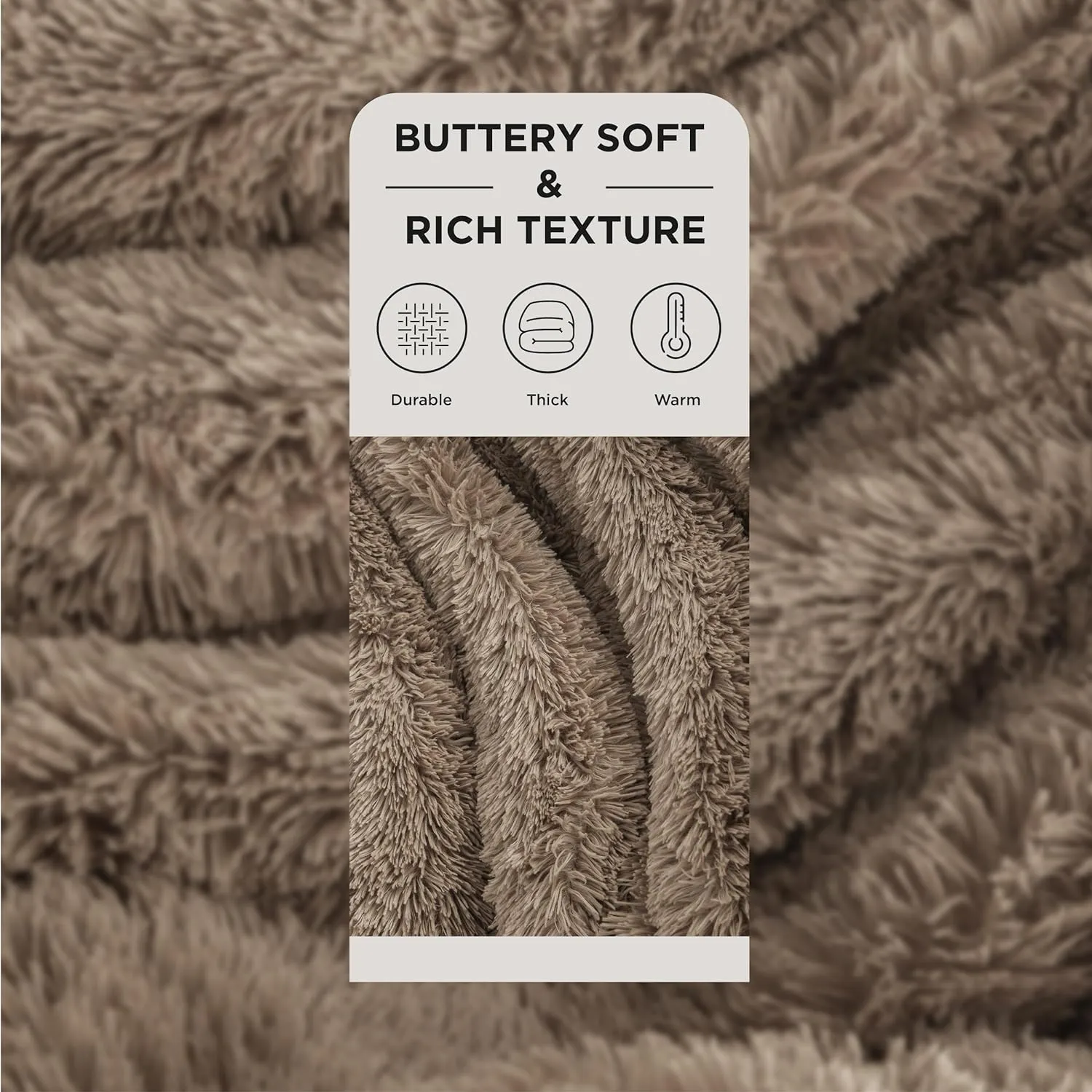 Bedsure Fluffy Brown Throw Blanket Gifts for Women, Men, Soft Fleece Cozy Fuzzy Sherpa Plush Warm Minky Thick Faux Fur Throws for Couch, Bed, Brown Decor Spring Blanket Gifts for Mom Dad, 50x60