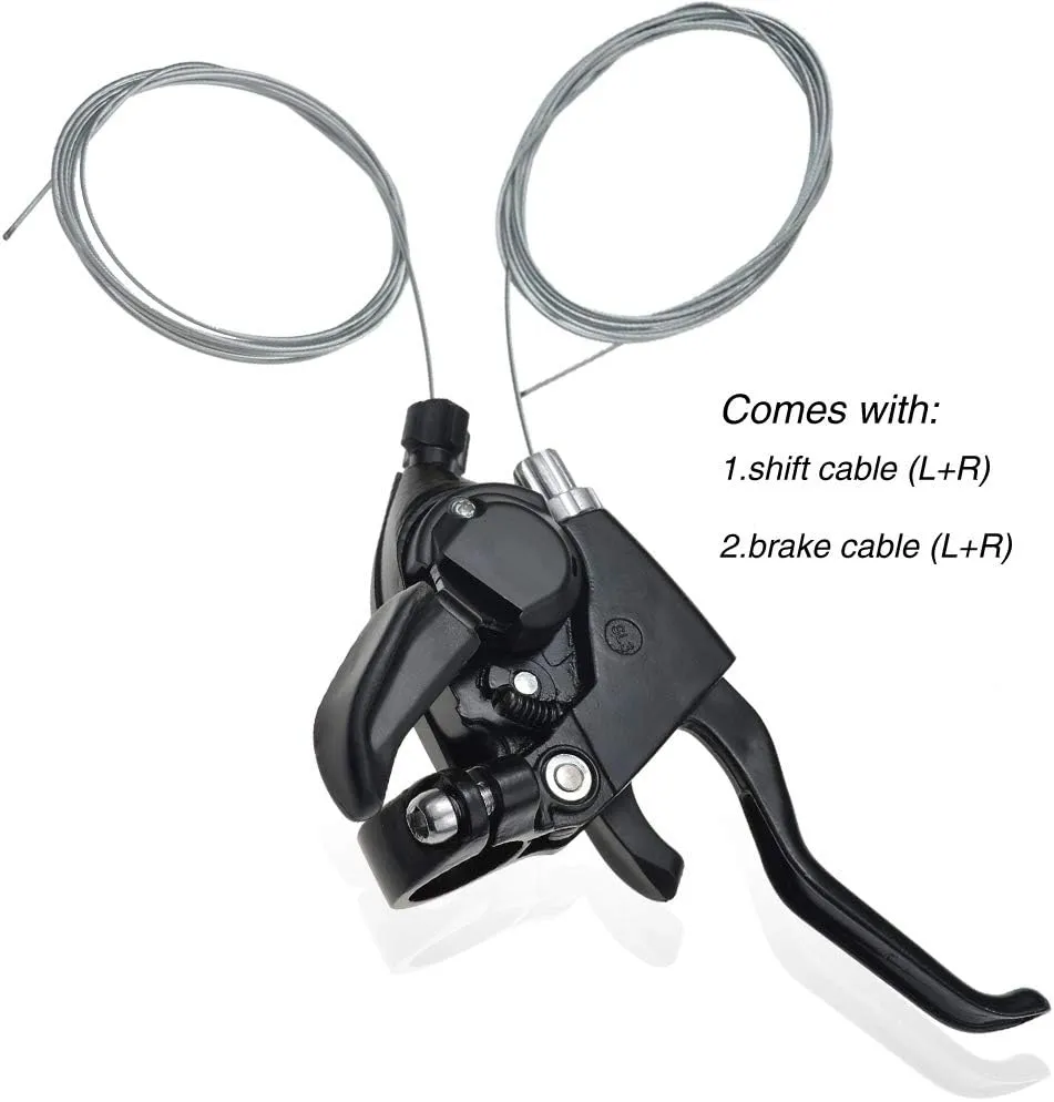 BESNIN Shifter and Brake Combo - 3x7 21Speed Mountain Bike Shifters & Left/Right Brake Lever Set