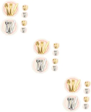 BESPORTBLE 8 Set Miniature Utensils Dollhouse Kitchen Accessories Mini Forks and Spoons for Home Decor Creative Dollhouse Decoration and Landscaping Scene