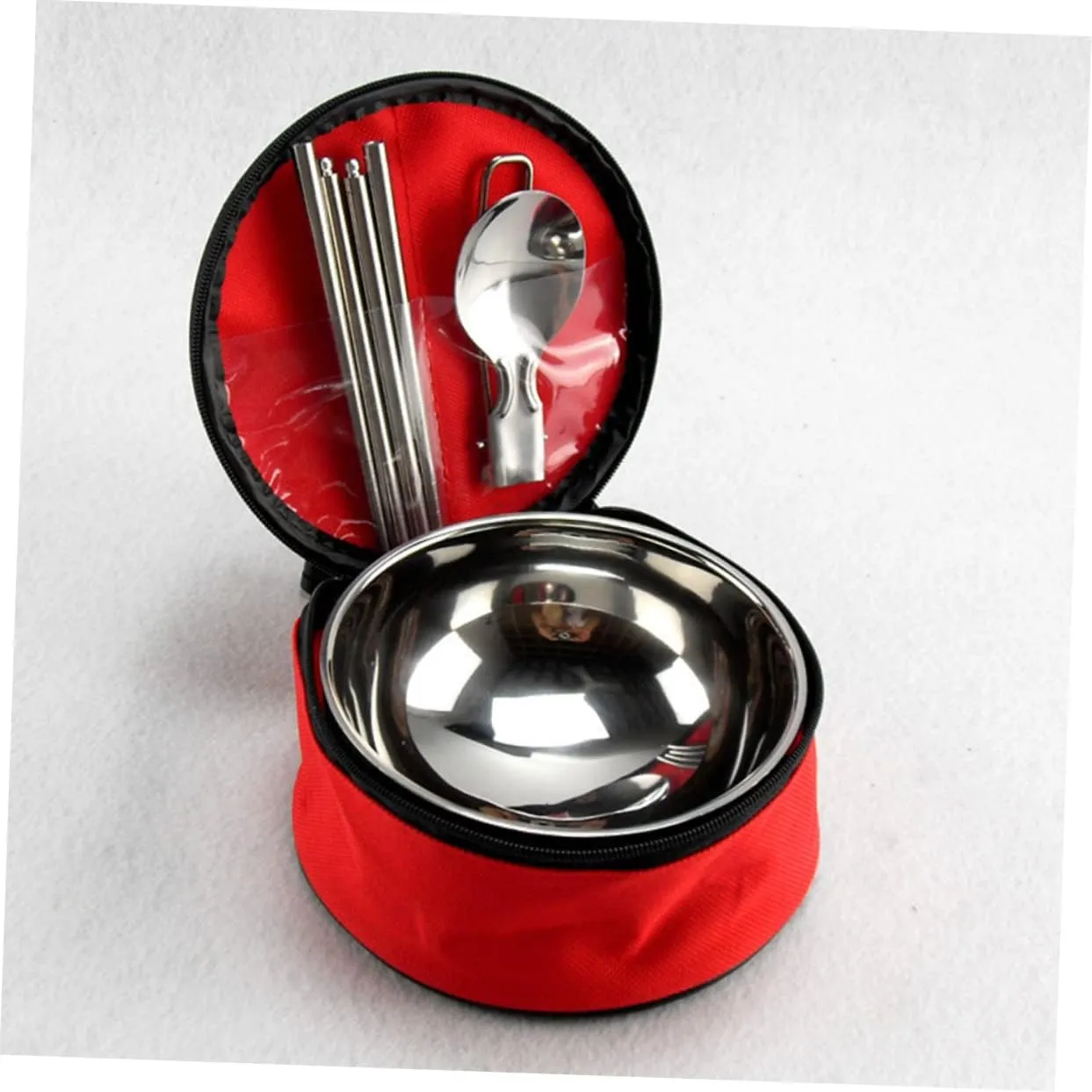BESPORTBLE Sets Foldable Camping Tableware Stainless Steel Bowl Spoon Set Chopsticks for Travel