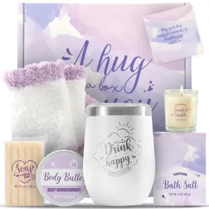 BODY & EARTH Self Care Gifts for Women, Birthday Gifts 6pcs Gift Basket, Spa Bath Sets for Women, Mothers Gifts for Mom