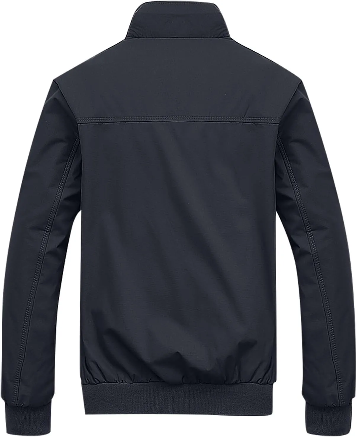Bomber Jacket Fashion Stylish Full Zip Up Lightweight Windbreaker Spring Fall Casual Jackets Work Dress, S-3XL