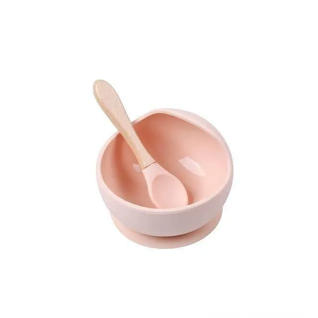 BPA-Free Silicone Baby Tableware Set - Soft  Easy to Clean