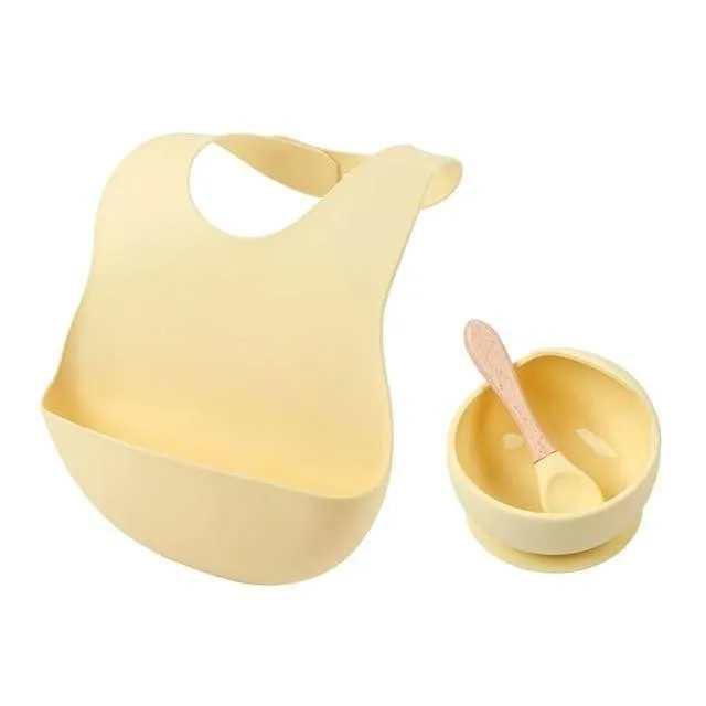 BPA-Free Silicone Baby Tableware Set - Soft  Easy to Clean