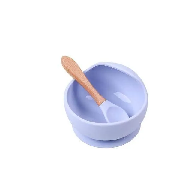 BPA-Free Silicone Baby Tableware Set - Soft  Easy to Clean