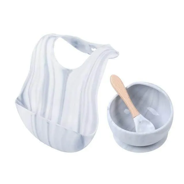 BPA-Free Silicone Baby Tableware Set - Soft  Easy to Clean