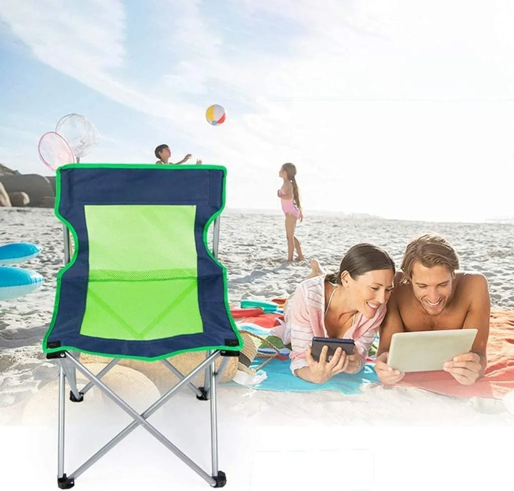 Breathable Mesh Chair Ultralight Portable Camping Chair with Storage Bag,Camping Folding Chair/Green