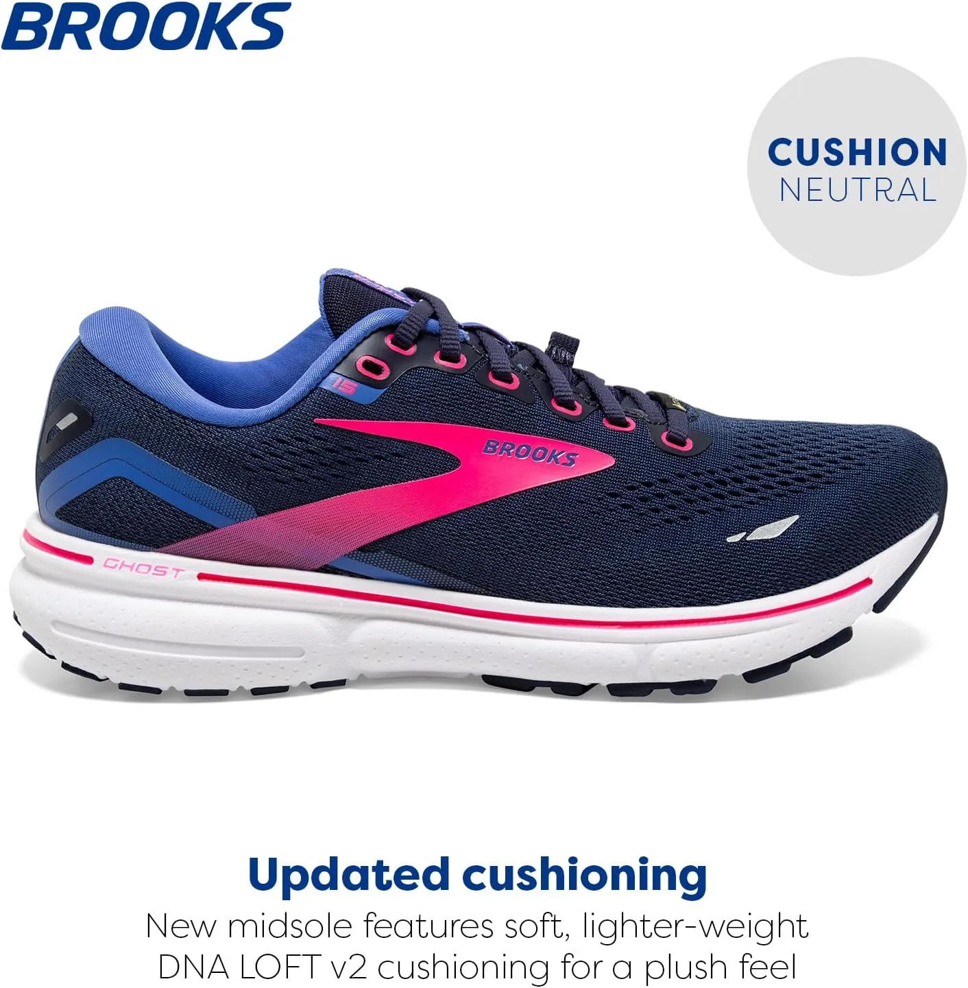 Brooks Women's Ghost 15 GTX Waterproof Neutral Running Shoe