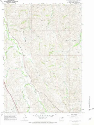 Buffalo Run Creek WY topo map, 1:24000 Scale, 7.5 X 7.5 Minute, Historical, 1967, Updated 1972, 26.8 x 21.6 in