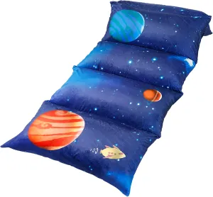 Butterfly Craze Floor Pillow Case, Mattress Bed Lounger Cover, Galaxy Blue, King Size - Cozy Seating Solution for Kids & Adults, Recliner Cushion, Perfect for Reading, TV Time (Pillow Not Included)