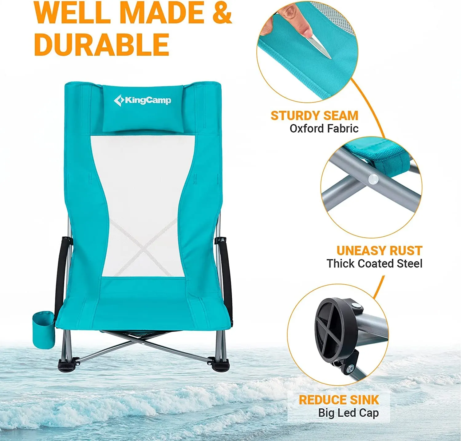 Buy KingCamp Beach Umbrella Get 2 Beach Chair Free
