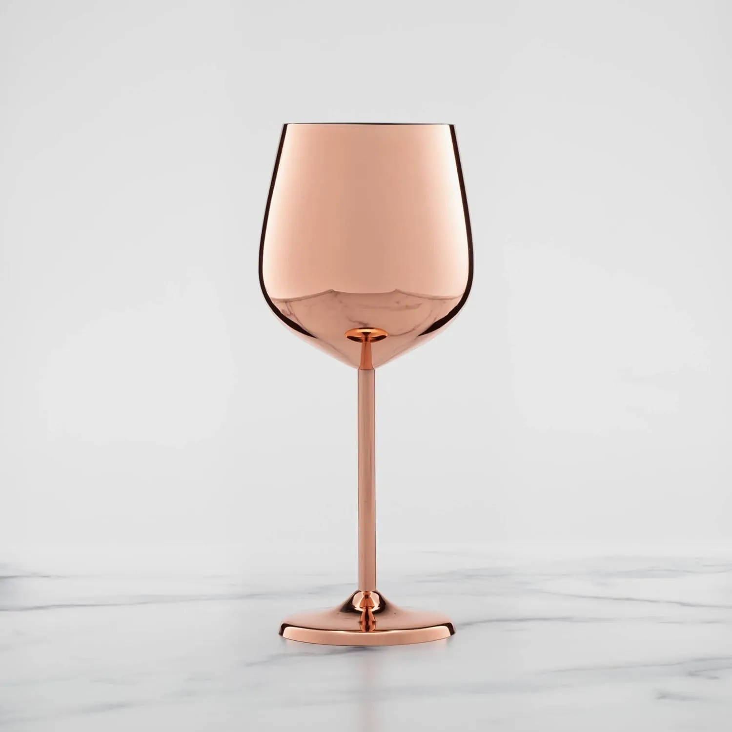 Cambridge Silversmiths 4 Piece Set of 18 oz Copper All Purpose Single Wall Wine Glasses