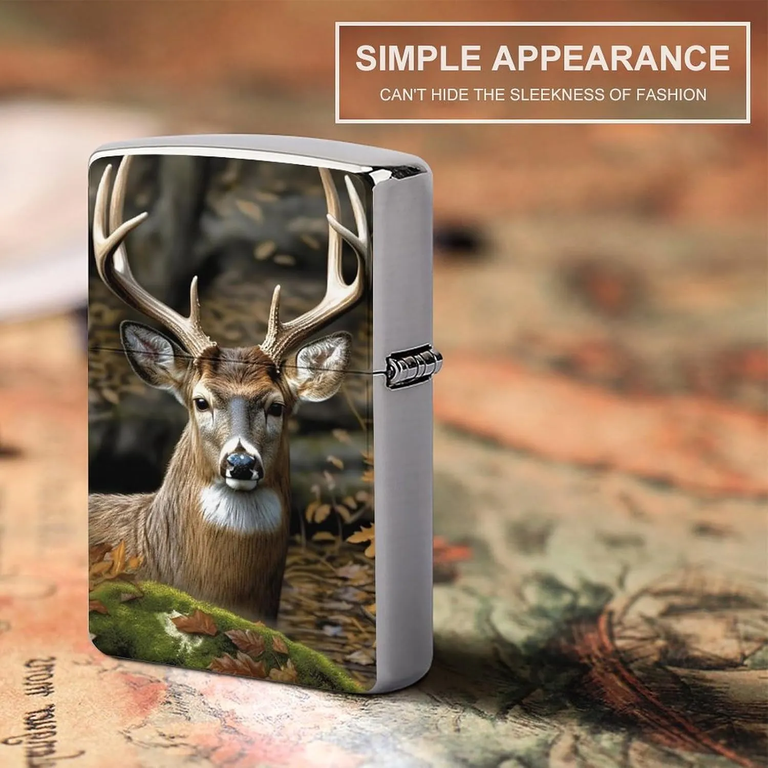 Camouflage Deer Lighter Case Waterproof Lighter Sleeve Lighters Protective Cover with Graffiti Design