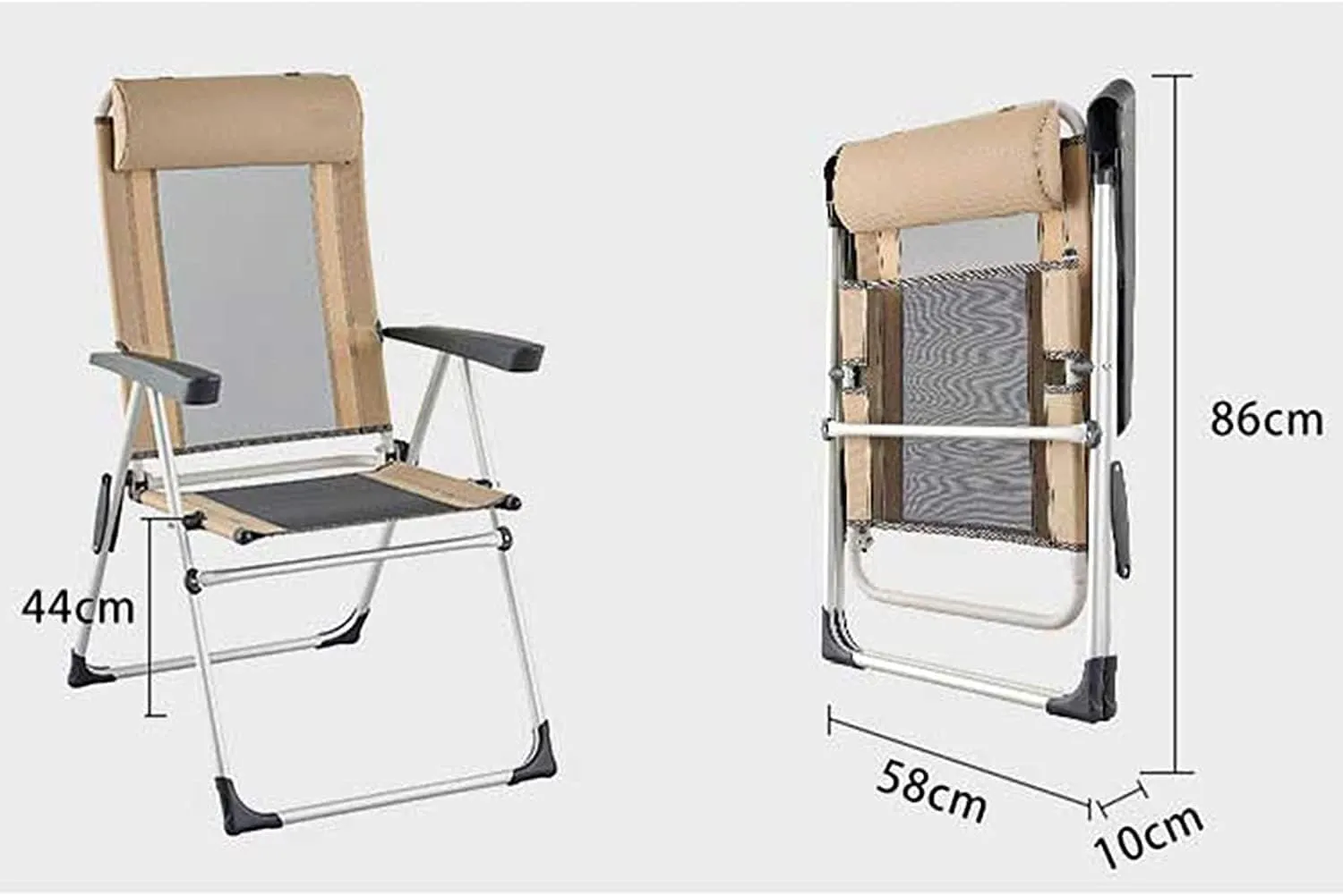 Camping Chair Camp Chair Outdoor Deck Chair Portable Armchair Fishing Camping Seat Stool with Adjustable Backrest and Breathable Mesh Backrest s Outdoor Fishing Chair