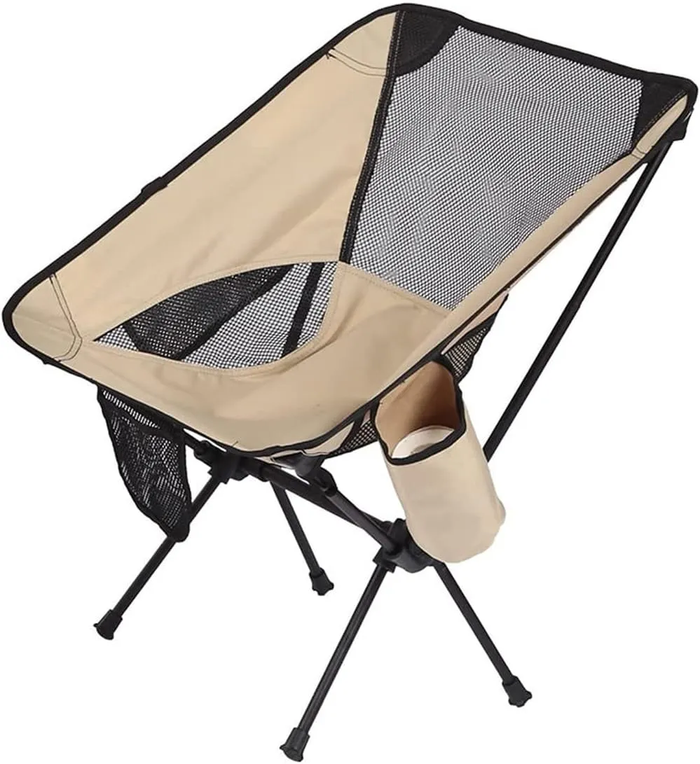 Camping Chair Folding Chair Portable Chair Outdoor Aluminum Alloy Folding Chair Portable Beach Ultralight Fishing Stool Lightweight Compact Camping B