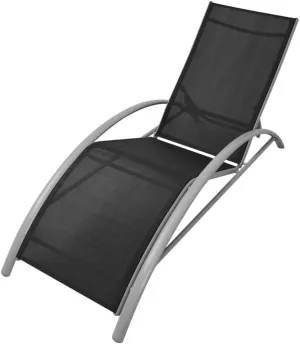 Camping Chair,Balcony Furniture,Zero Gravity Chairs,Sun Lounger Aluminum BlackIdeal for Garden, Patio, Camping