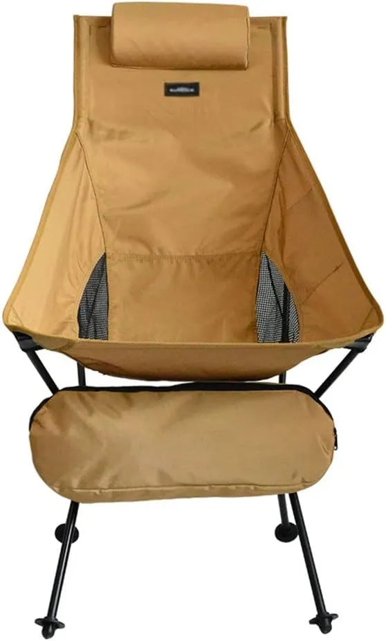 Camping Chairs,Portable Camping Chair with Pillow Set Folding Chair Fishing Chairs Beach Picnic Chair Travel Moon Chair with Back Support/D/Light Grey