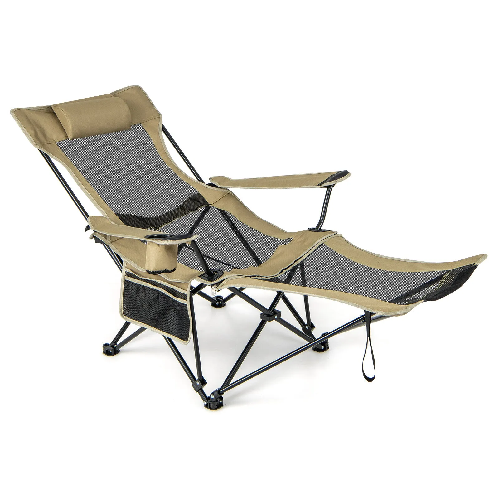 Camping Lounge Chair with Detachable Footrest