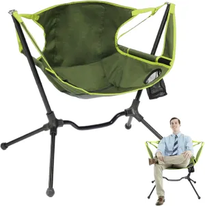 Camping Rocking Chairs for Adults, Camping Rocking Chair,600D Oxford Hammock Chairs with Carry Bag | Heavy Duty Outdoor Backrest Rocking Chair Camping Swing Chair