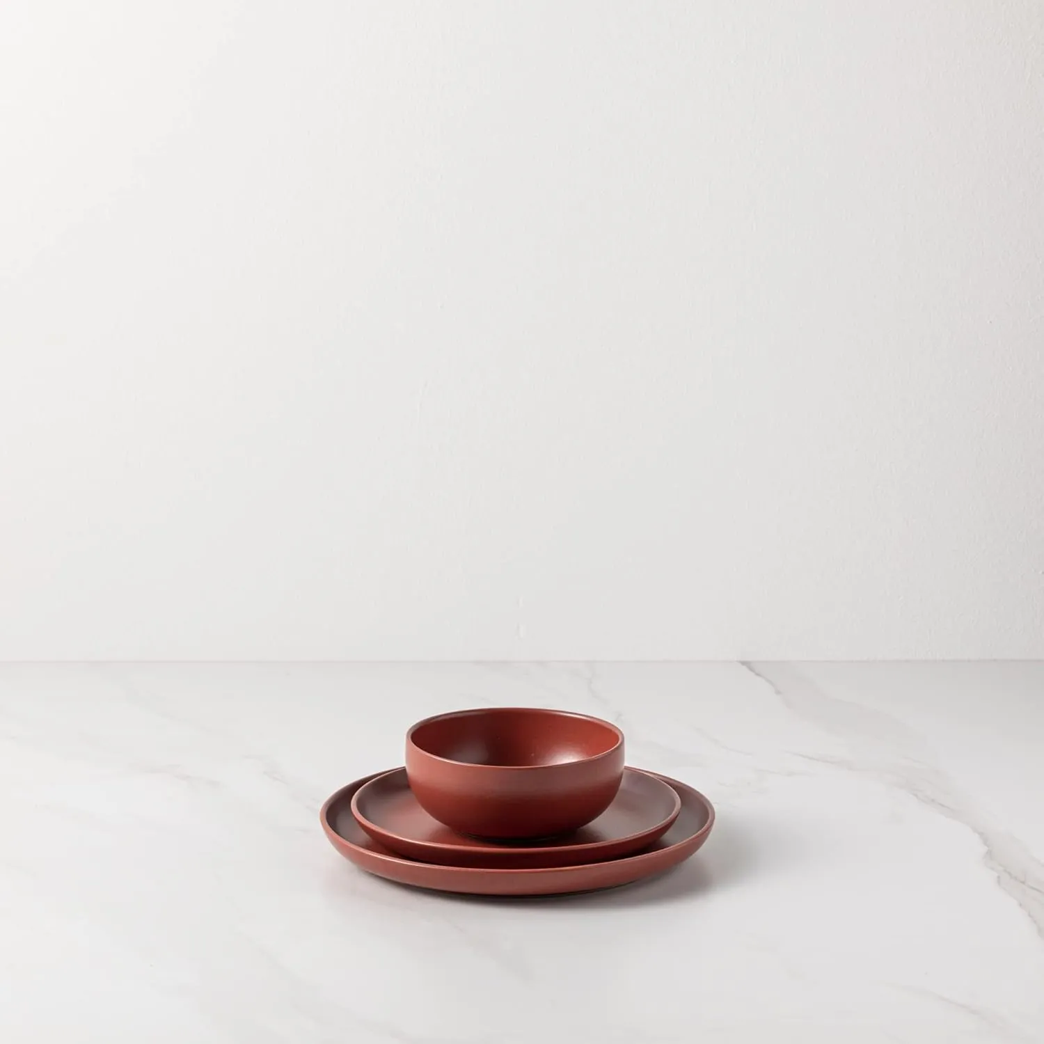 Casafina Ceramic Stoneware 18-Piece Place Setting Service for 6 with Cereal Bowls - Pacifica Collection, Cayenne | Microwave & Dishwasher Safe Dinnerware Set | Food Safe Restaurant Quality Tableware
